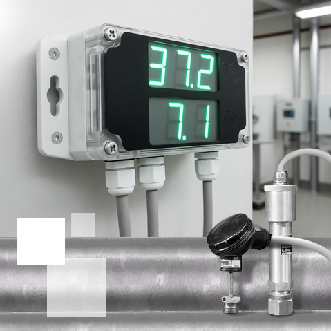 Дисплей температуры и давления